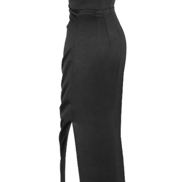 House of CB Adrienne dress black satin size 6 - Picture 5 of 6